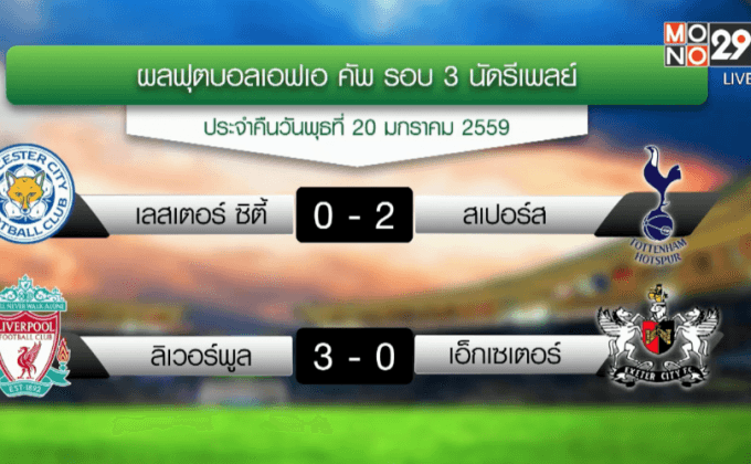 ผลฟุตบอล เอฟเอ คัพ นัดรีเพลย์