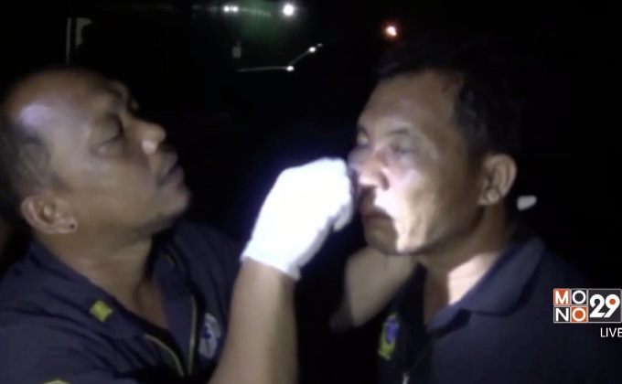 ปาหินใส่รถสมาชิก อบต.จ.ชลบุรี หวังชิงทรัพย์