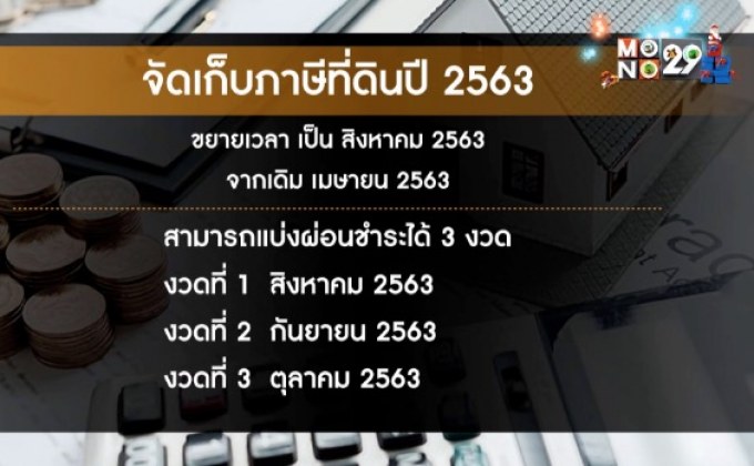 ภาษีที่ดิน และสิ่งปลูกสร้าง บังคับใช้ปี 63