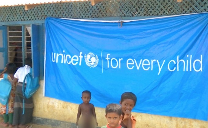 UNICEF ตั้งโรงเรียนในค่ายผู้อพยพโรฮีนจา
