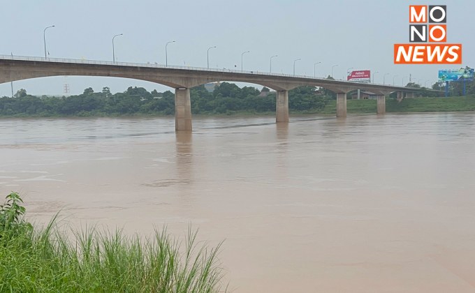 หนองคายฝนตกหนักต่อเนื่อง ระดับน้ำโขงเพิ่มสูงขึ้น