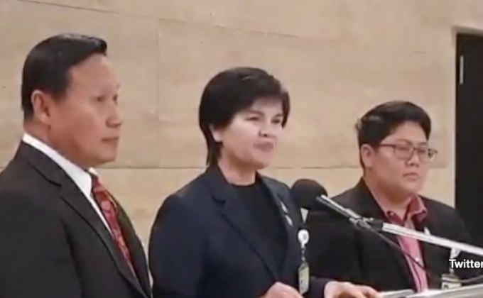 “ศรีนวล” นำทีมแถลงปฏิเสธเป็น “งูเห่าสีส้ม”