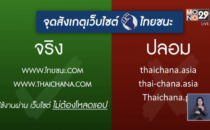 ศบค.เตือนระวัง “ไทยชนะ” ของปลอม หวังดึงข้อมูล ปชช.