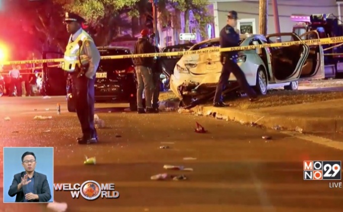 รถกระบะพุ่งชนขบวนพาเหรดมาดิกราส์ในสหรัฐฯ