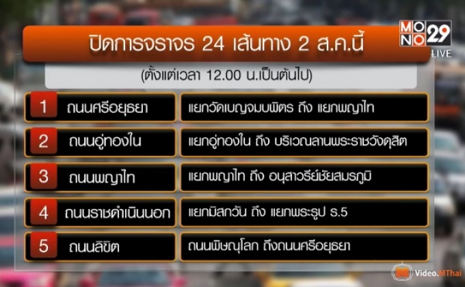 ปิด 24 เส้นทาง ซ้อมใหญ่ “Bike For Mom” 2 ส.ค.นี้