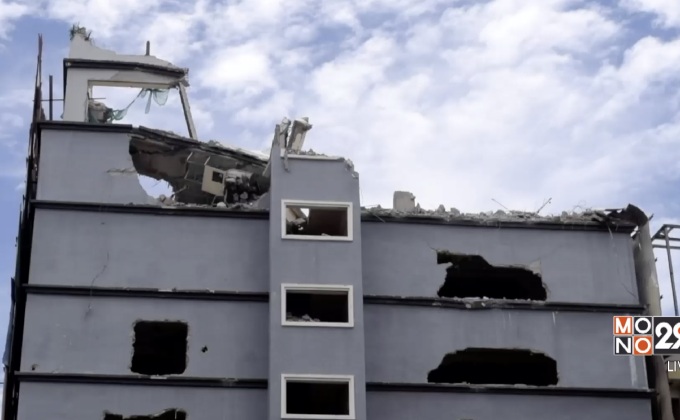 เศษปูนอาคารตกใส่ทรัพย์สินชาวบ้านเมืองพัทยา