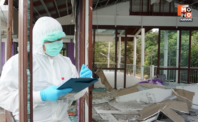 “กองทัพบก” – “นิติวิทยาศาสตร์” เก็บหลักฐานรพ.พนมดงรัก ถูกกระสุนปืนใหญ่ฝ่ายกัมพูชา