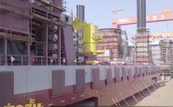 จีนเปิดตัวเรือติดตั้งพลังงานลมนอกชายฝั่งที่ใหญ่ที่สุดในโลก