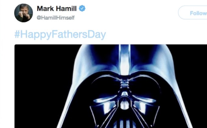 “ลุค สกายวอล์กเกอร์” สุขสันต์วันพ่อแห่งชาติด้วยภาพ “ดาร์ธ เวเดอร์”