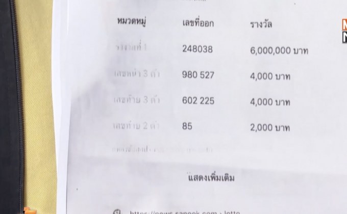 ร้องถูกแจ้งความยักยอกสลากฯ 30 ล้านบาท