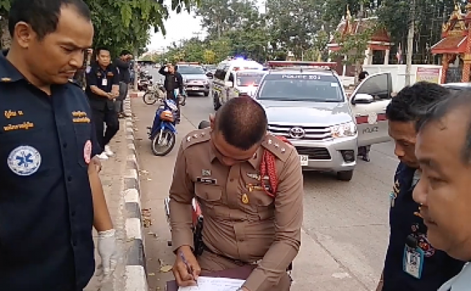 หญิงอายุ 40 ปี ขี่ จยย.เกี่ยวสายเคเบิลเสียชีวิต