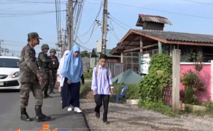 ทหารเข้มงวดเปิดเทอมวันแรกที่ จ.ยะลา