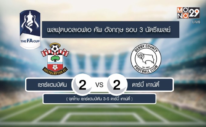 ผลการแข่งขันฟุตบอล เอฟเอ คัพ อังกฤษ รอบ 3 – ผลฟุตบอลเอเชียนคัพ 2019