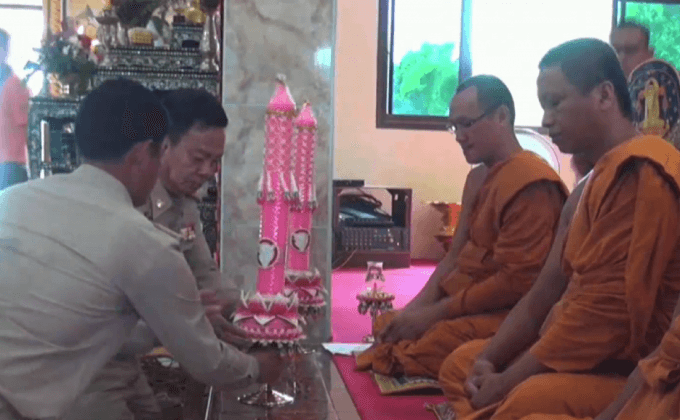 พระราชทานเทียนพรรษาถวายแด่วัดต่างๆ