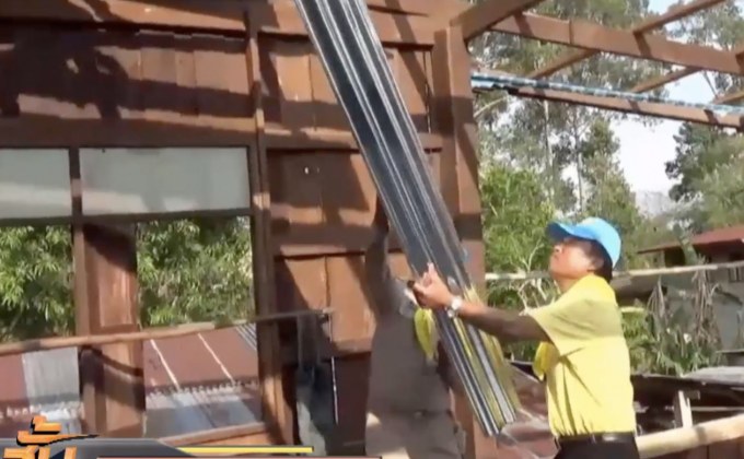 เร่งซ่อมบ้านเสียหายจากพายุฤดูร้อน จ.อุบลฯ