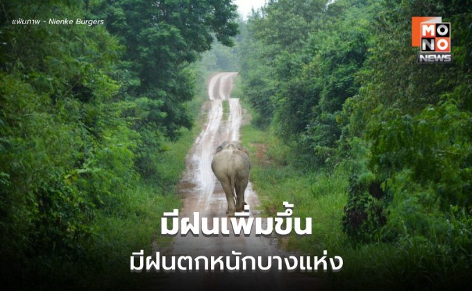 สภาพอากาศวันนี้ ไทยมีฝนเพิ่มขึ้น ฝนตกหนักบางแห่ง