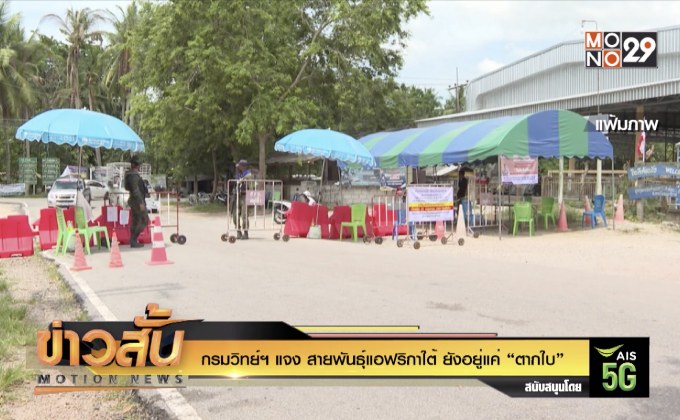 กรมวิทย์ฯ แจง สายพันธุ์แอฟริกาใต้ ยังอยู่แค่ “ตากใบ”