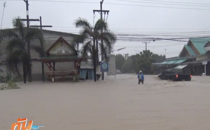 ปภ.รายงาน 7 จังหวัด น้ำไหลหลาก – ล้นตลิ่ง