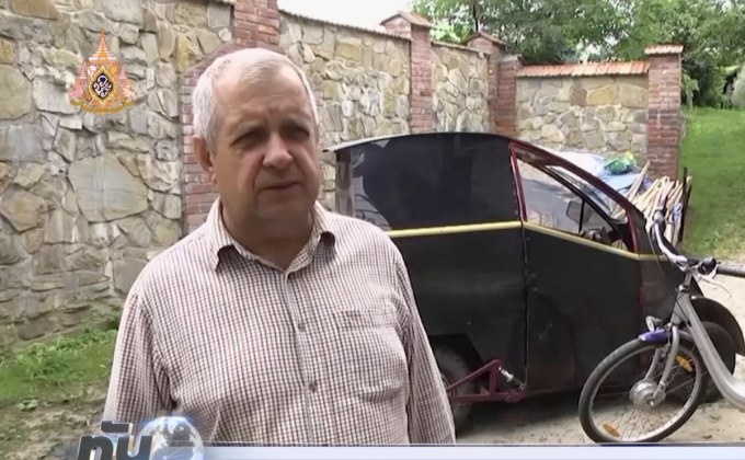 ชายยูเครนสร้างรถยนต์ไฟฟ้าทำมือ