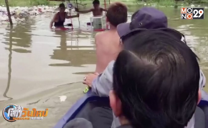 เร่งอพยพผู้คนหนีน้ำท่วมหนักกัมพูชา