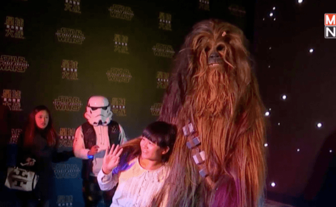 ฉายตัวอย่าง “Star Wars 7” ที่กำแพงเมืองจีน