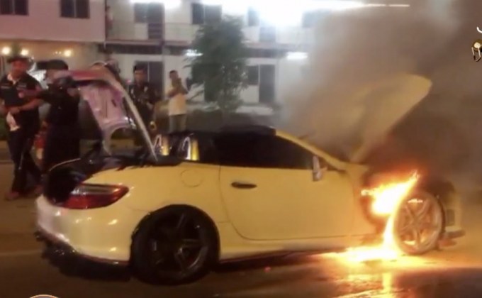 เรียกสอบเบนซ์สปอร์ตซิ่งไฟลุก