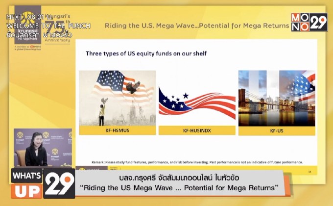 KrungsriAsset จัดสัมมนาออนไลน์ เพื่อชี้ทิศทางการลงทุนตลาดหุ้นในสหรัฐฯ