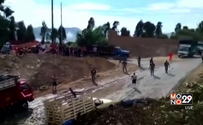 คนหนีตายหลังถูกโคลนถล่มในเปรู