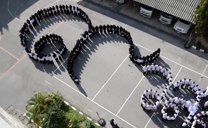 ชาว วสส.ยะลา ร่วมแปรอักษร เลข 9 ไทย