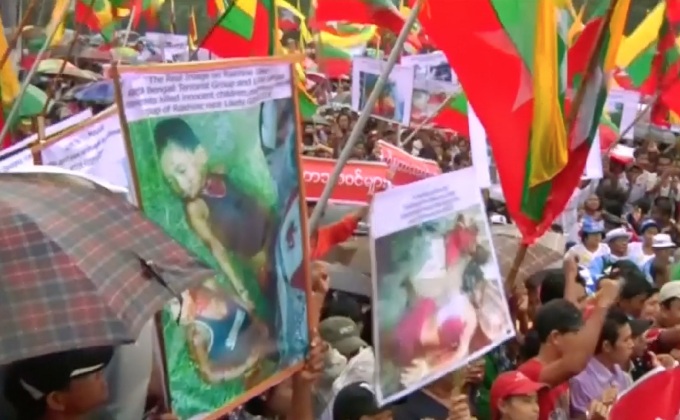 ชาวเมียนมาหนุนรัฐบาลขับไล่ชาวโรฮีนจา