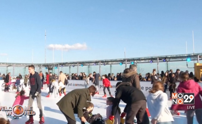 ลานสเก็ตบนตึกระฟ้าในฝรั่งเศส