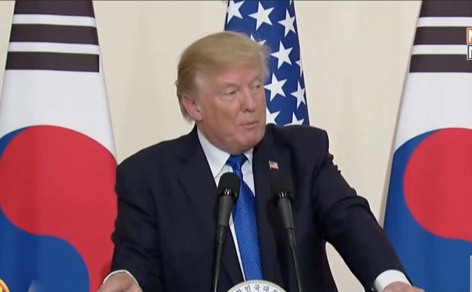 “ทรัมป์” เผยพร้อมปกป้องพันธมิตรขณะเยือนเกาหลีใต้
