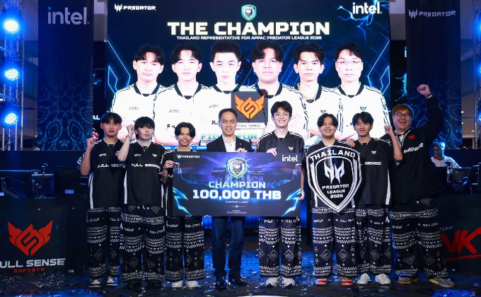 เอเซอร์ – อินเทล จัดศึกชี้ชะตา “Thailand Predator League 2026” รอบ Finals FULL SENSE ผงาดคว้าแชมป์ประเทศไทย ได้สิทธิ์เป็นตัวแทน ลุยศึก Asia Pacific Predator League 2026 ที่อินเดีย ชิงเงินรางวัลรวมกว่า 14 ล้านบาท