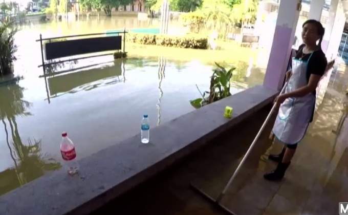 โรงเรียนหลายแห่งรับผลกระทบน้ำท่วม จ.ตรัง