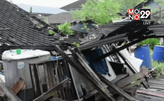 บ้านไม้ จ.ตราดถล่ม บาดเจ็บ 1 ราย