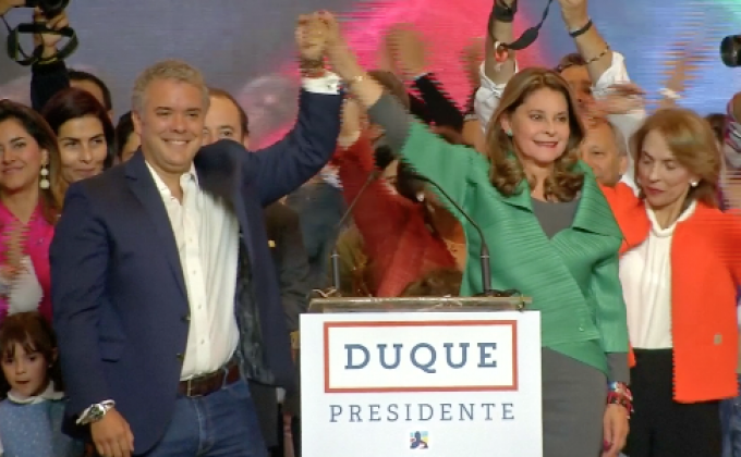 “อีวาน ดูเก” ได้รับเลือกเป็น ปธน.โคลอมเบียคนใหม่