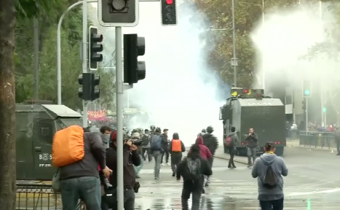 ประท้วงต่อต้านการล่วงละเมิดทางเพศในชิลี