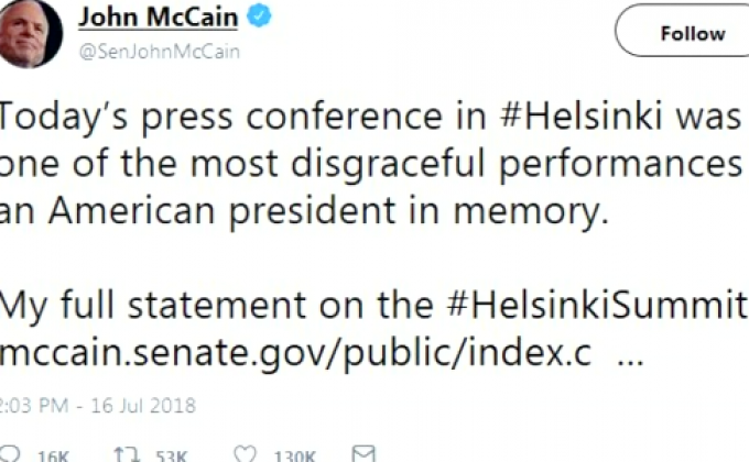 “ทรัมป์” ถูกวิจารณ์หนักหลังป้องรัสเซียไม่ยุ่งเลือกตั้งสหรัฐฯ