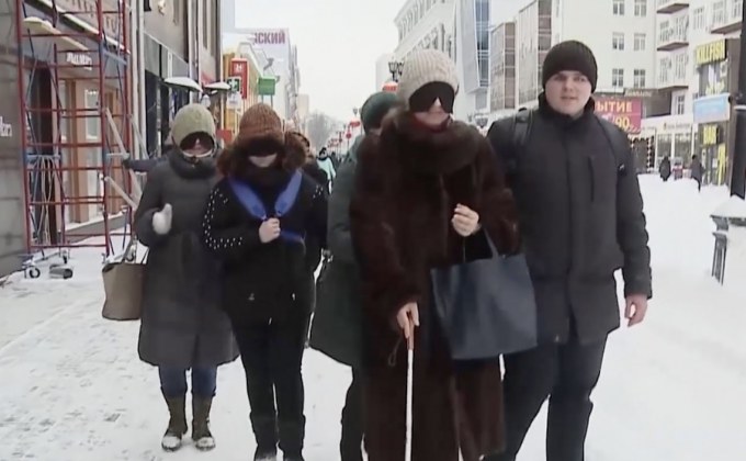 ทัวร์เลียนแบบผู้พิการทางสายตาในรัสเซีย