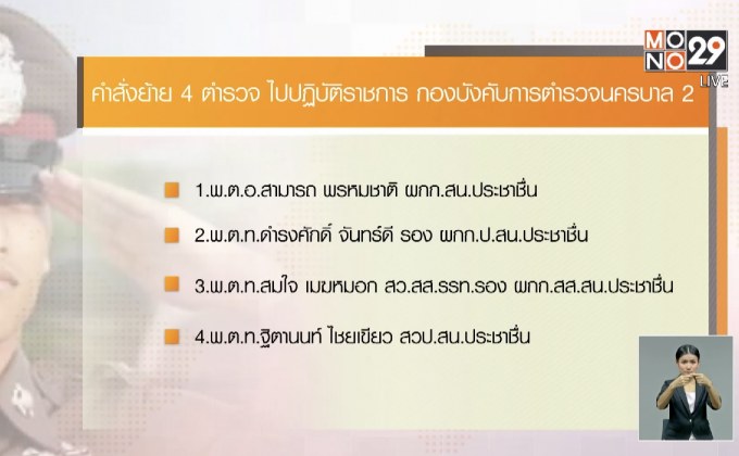 เด้ง 4 เสือ สน.ประชาชื่น เซ่นทหารจับบ่อน