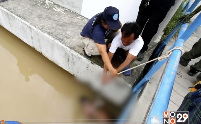 พบศพช่างก่อสร้างลอยอืดในคลองประปา