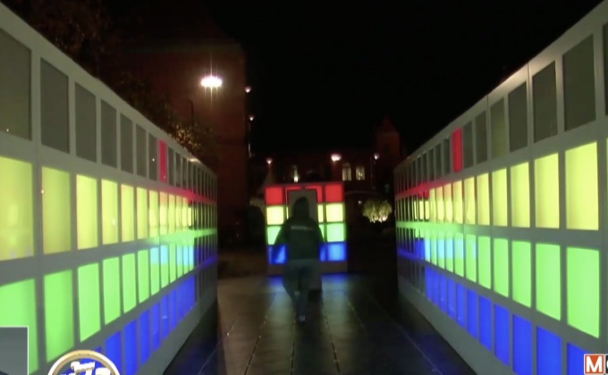 ทางเดินแสงผลิตพลังงานไฟฟ้า