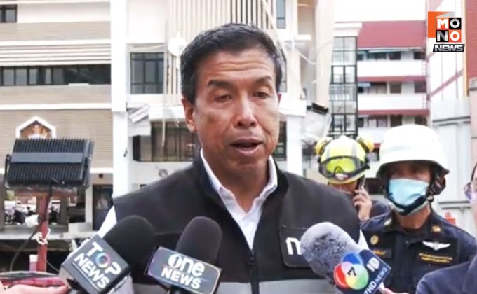 “ชัชชาติ” ลงพื้นที่ถนนทรุด หลังเทคอนกรีต 1,500 ตัน