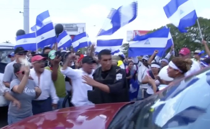 ประท้วงต้านกฎหมายปฏิรูประบบบำนาญในนิการากัว