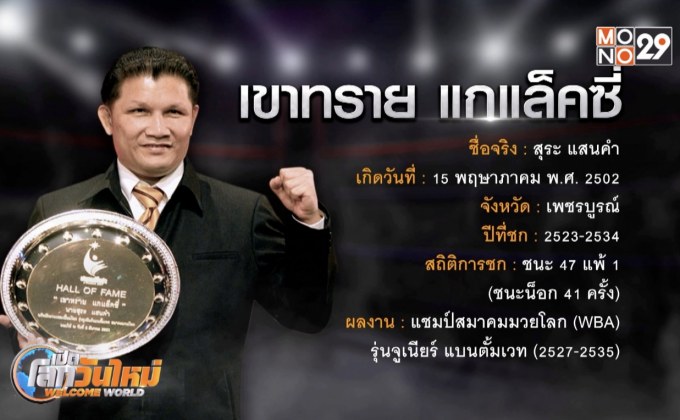 “เดอะริง” เลือก “เขาทราย” ติดท็อป 20 กำปั้นโลกตลอดกาล