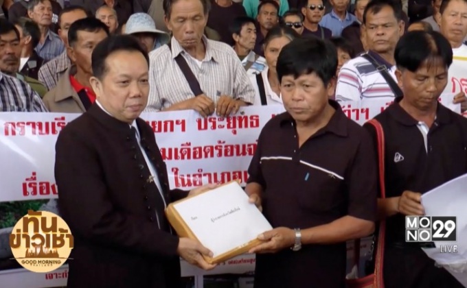 ชาว อ.แม่อาย ประท้วงสวนส้มแย่งน้ำทำการเกษตร