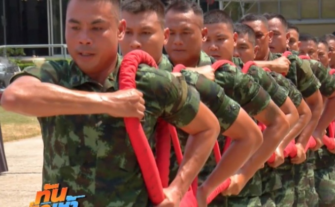 กรมสรรพาวุธทหารบก ฝึก 20 ครูฝึกพลฉุดชักราชรถ