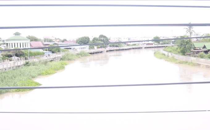 น้ำท่วมชุมชนริมแม่น้ำท่าจีน จ.สุพรรณบุรี