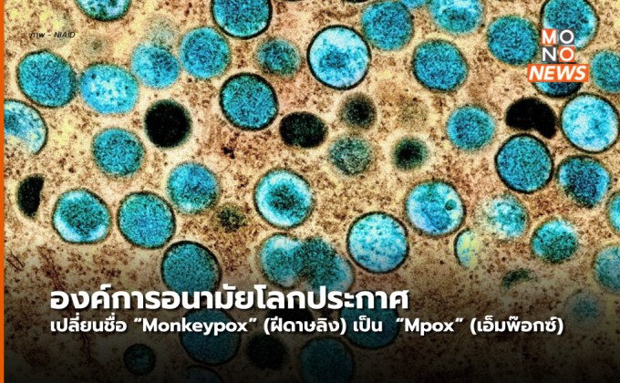 องค์การอนามัยโลกประกาศเปลี่ยนชื่อ Monkeypox (ฝีดาษลิง) เป็น Mpox (เอ็มพ็อกซ์)