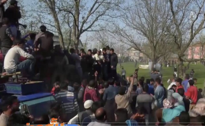 ประท้วงต่อต้านอินเดียในรัฐจัมมูและแคชเมียร์